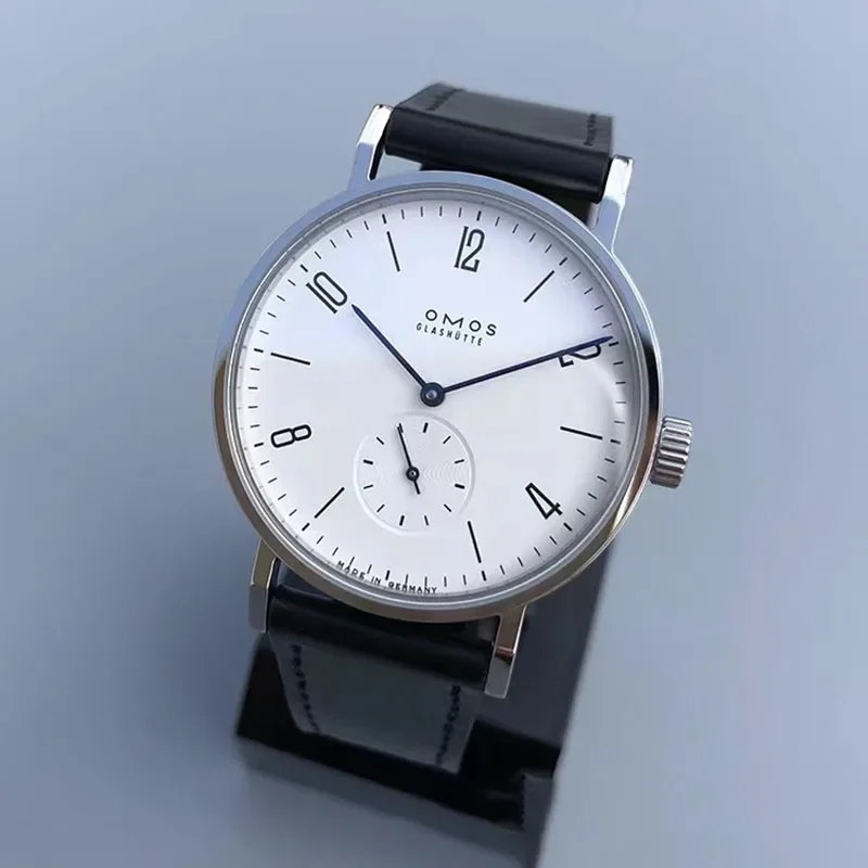 38 مللي متر باوهاوس ساعة ميكانيكية أوتوماتيكية ل النورس ST1701 حركة ذاتية الملء مقاوم للماء ساعة سفلية شفافة للرجال