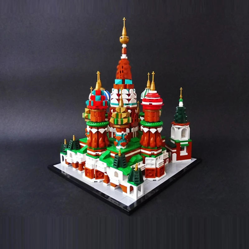 Model ulicy miejskiej MOC Klocki Konstrukcyjne Architektura Katedrali Technologia Modularna Prezenty Świąteczne dla Dzieci Zabawki do Składania Zestaw