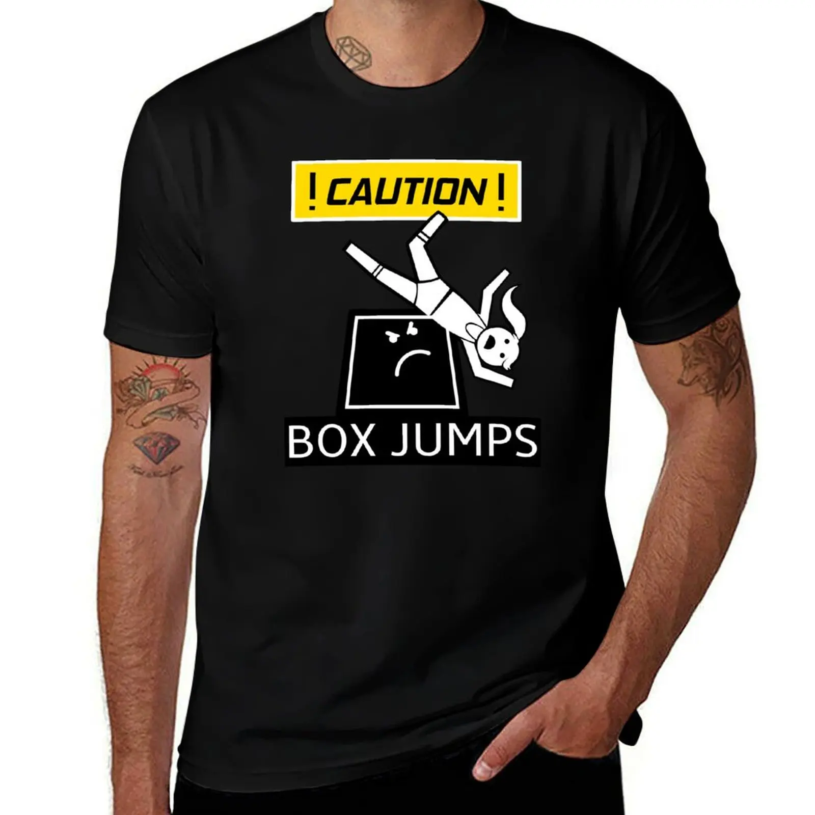 Fitness funny, Box jumps, gym humor, fit T-Shirt kawaii clothes cute tops mens graphic t-shirts big and tall