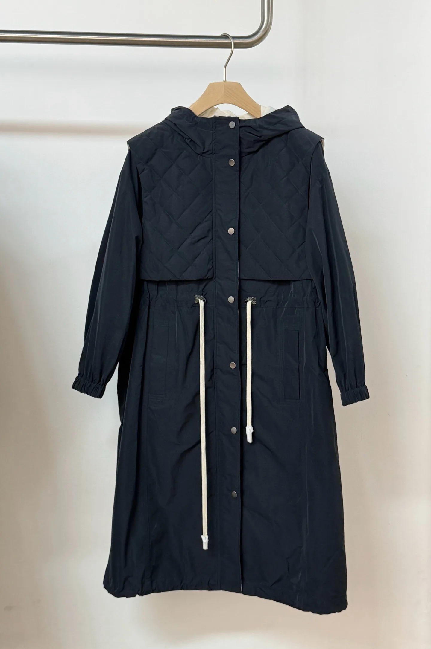 Women's Early Autumn New Quilted Hooded Coat Fashionable Casual Coat