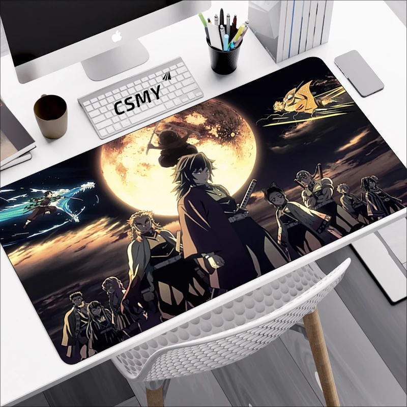 Demon Slayer Mouse Pad Gaming Laptops Keyboard Mat Deskmat Pc Accessories Desk Protector Mousepad Gamer Mats Anime Mause Pads