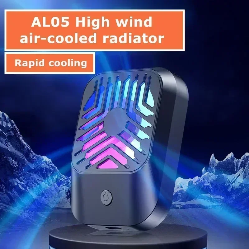 

AL05 Mobile Phone 3 Gears Speed Adjustable Air-cooled Cooling Fan Radiator for PUBG Game Cooler for IPhone Samsung Xiaomi Huawei