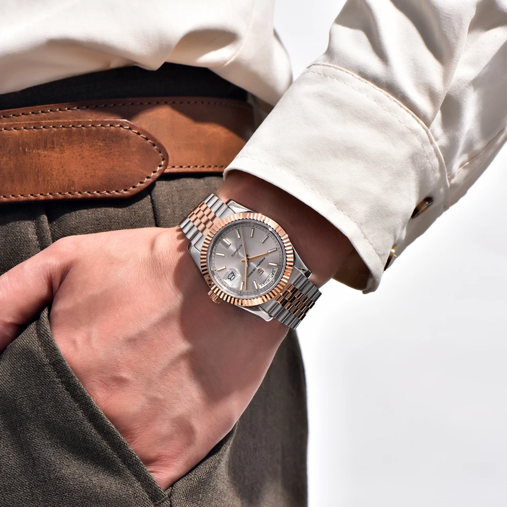 PAGANI DESIGN2025 New Men's Watch Mechanical Watch For Men Enamel Dial AR Sapphire Crystal 100m Waterproof Stainless Steel Watch