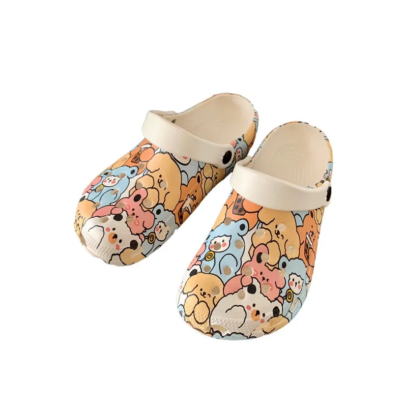 Summer Printed Garden Shoes Non-slip Doctor Clogs Non-slip Nurse Clogs Surgical Shoes Casual Beach Womens Work Slippers