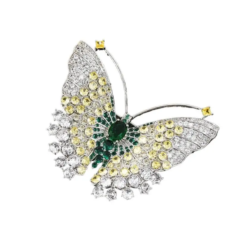 1Piece Fashion Exquisite Rhinestone Butterfly Brooches For Women Clothing Coat Jewelry Accessories Gift