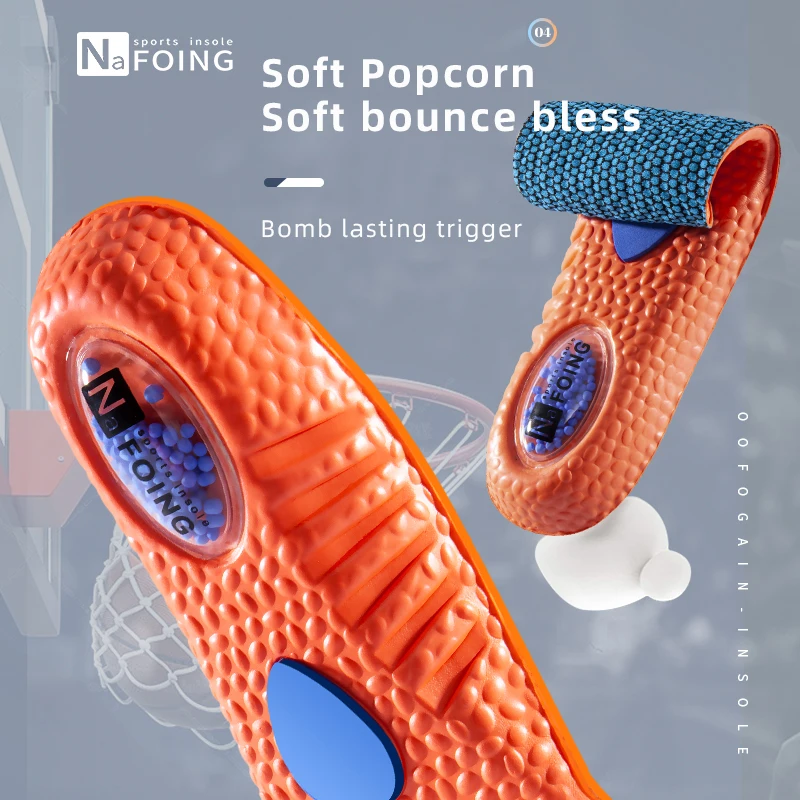 แผ่นรองรองเท้ากันกระแทกแบบสปอร์ต PU เมมโมรี่โฟม ระบายอากาศได้ดี สำหรับผู้ชายและผู้หญิง