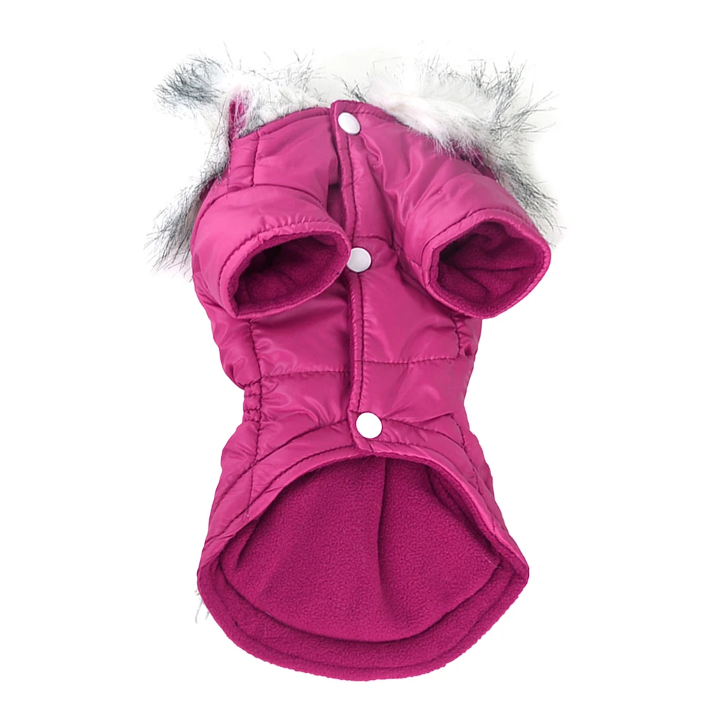 

Dog Cold Weather Coats Pet Apparel Clothes for Small Dogs Leopard Print Puppy Rosy