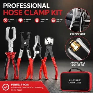 4pcs/Set Hose Clamp Kit, Fuel Line Disconnecting, Electrical Disconnect Pliers Automotive, Hose Remover Caliper Tool Sets