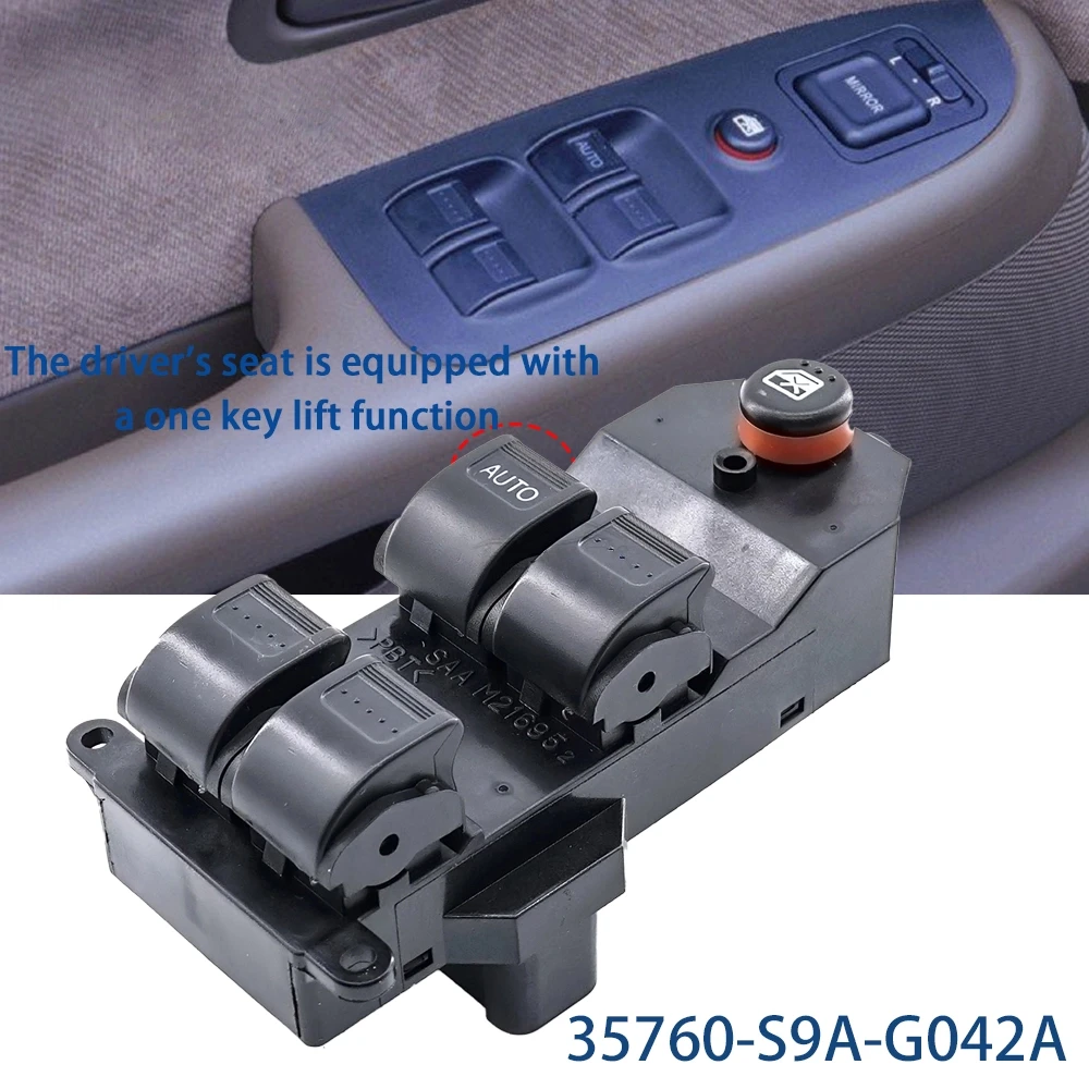 

For Honda CRV 2002 2003-2006 Civic 2001-2005 35760-S9A-G042A Auto LHD Power Window Switch 35760S9AG042A 35750S5AA02ZA