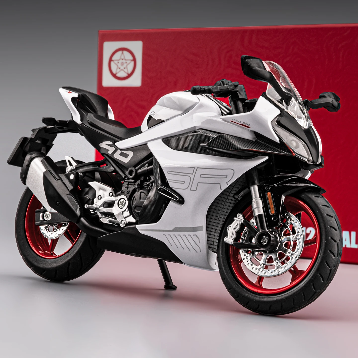 

1:12 CFMOTO 450SR Alloy Die Cast Motorcycle Model Vehicle Collection Sound and Light Off Road Autocycle Toys Car