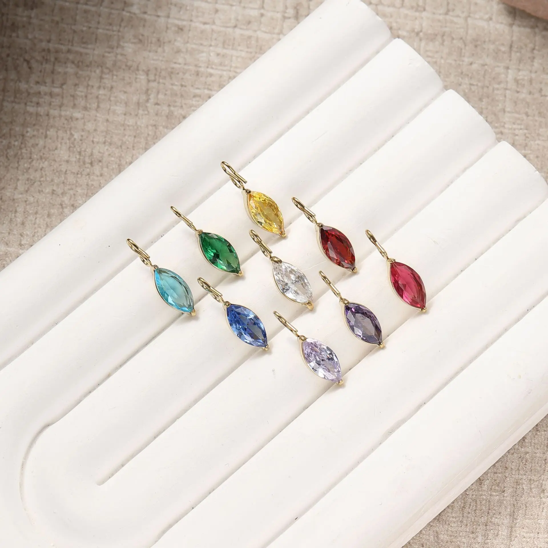 Tiny Marquise Crystal Charms for DIY Earrings