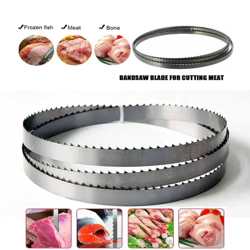 Dekoly hojas de sierra de cinta, máquina de sierra de hueso de carne, corte de carnicero, pollo, pescado, longitud personalizada * 16mm * 0,56mm * T4