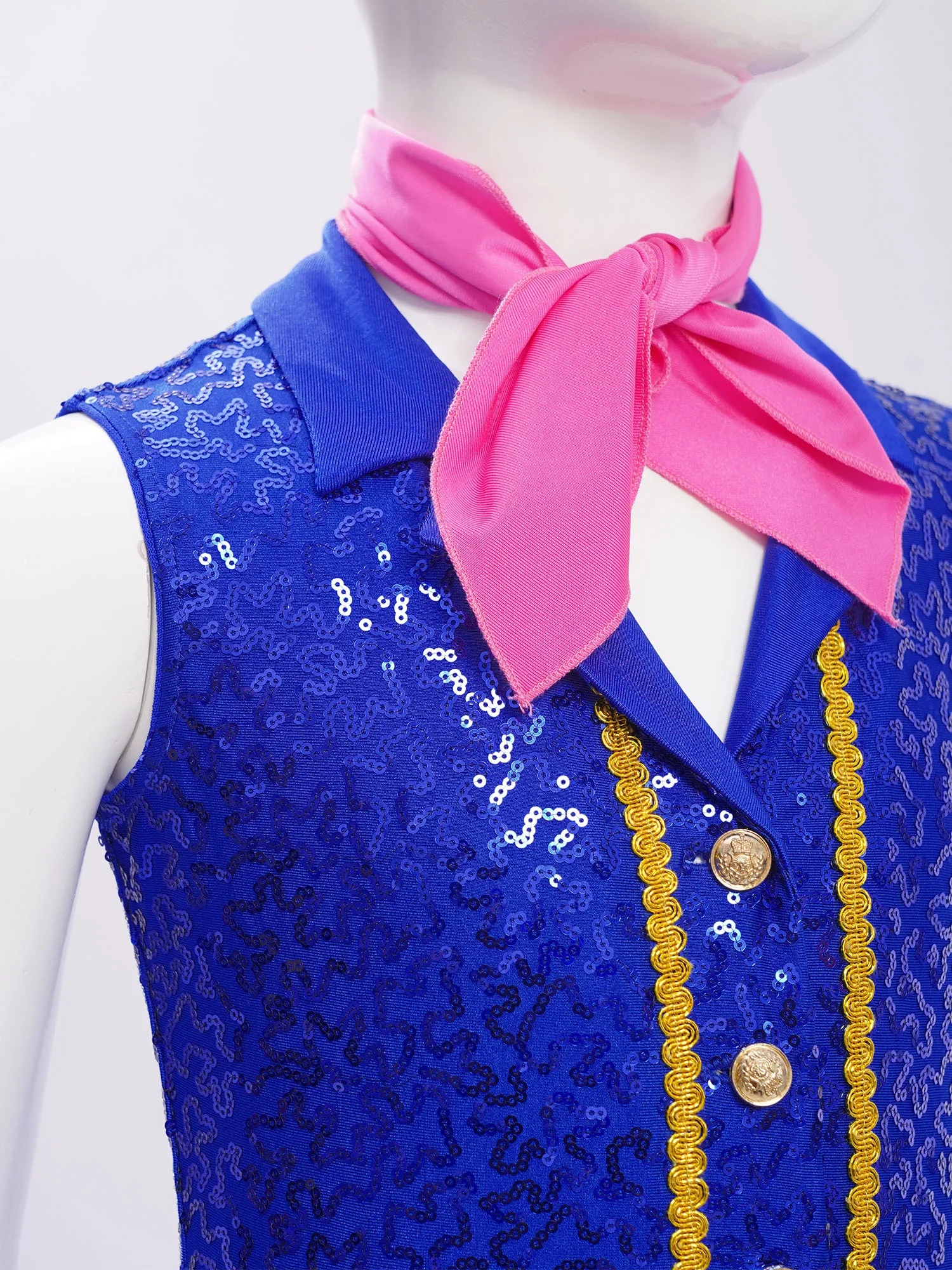 Combinaison Disco Vintage des années 70 avec écharpe, vêtements de danse pour enfants filles, body à paillettes, Hippie, bas de cloche, Costume de fête Rave de danse Jazz