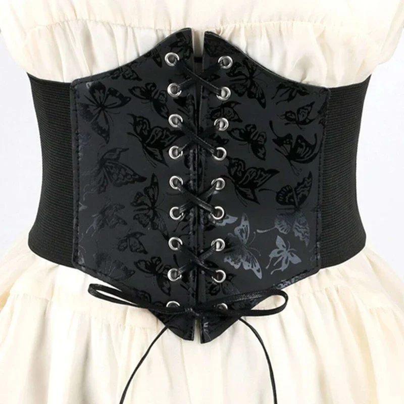 Sexy Women's Corset Body Shapewear Wide Leather Belt Cummerbunds Strap Belts for Women High Waist Slimming Corsets and Bustiers #2