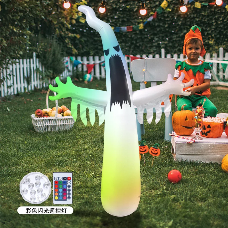 Halloween decoration ghost ornament LED luminous inflatable tumbler outdoor courtyard lawn scene arrangement props