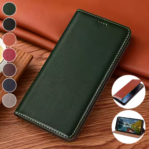 For Samsung Galaxy S8 S9 Plus S10 S20 FE S21 S22 S23 S24 S25 Plus Ultra 5G Wallet Cover A32 A52S A72 A12 Genuine Leather Case