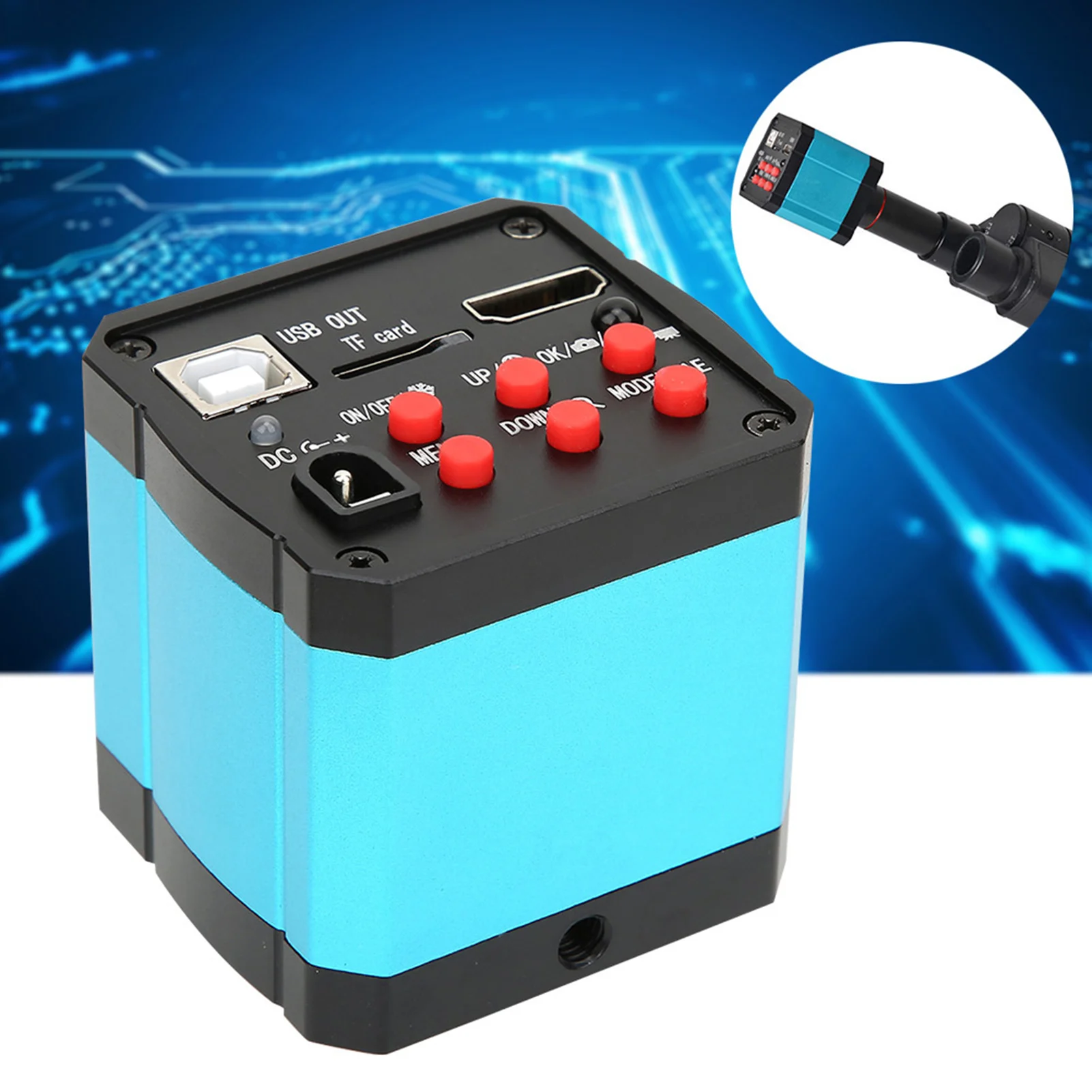 

Камера для микроскопа HDMI 37 МП 1080P 60 кадров/с, промышленная камера для микроскопа HDMI USB с адаптером-переходником, аксессуары для микроскопов