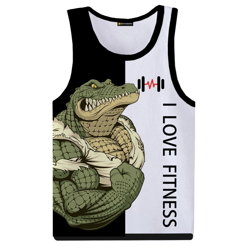 3D Print Cool Animal Boxer Gym T-shirt Man Summer Casual Sleeveless T-shirt Street Fashion Personality Harajuku Men Tank Top