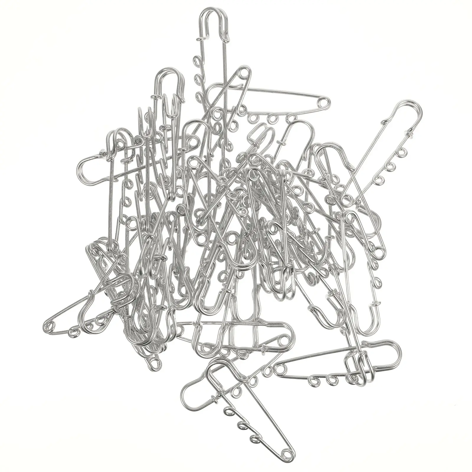 

50 Pcs Decorate Safety Pin Man Key Tags Alloy Making Brooches Craft Accessories