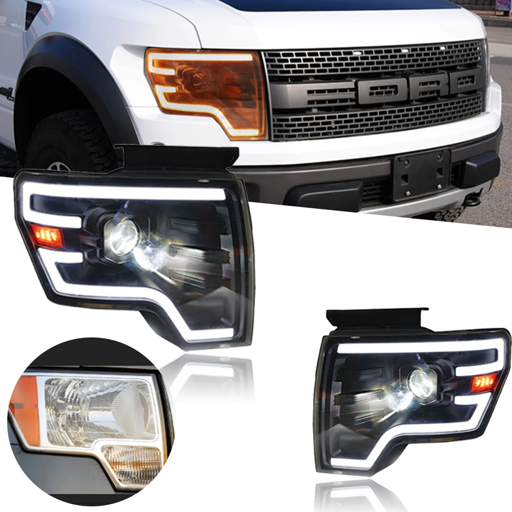 Faro per Ford Raptor F150 fari a LED 2008-2014 lampada frontale Car Styling DRL segnale proiettore obiettivo accessori Auto anteriore