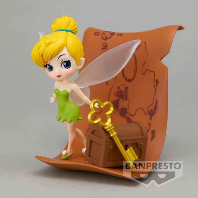 Bandai Original Q Posket Stories - Disney Characters - Tinker Bell II Action Figure Toys For Kids Gift Collectible Model Ornamen