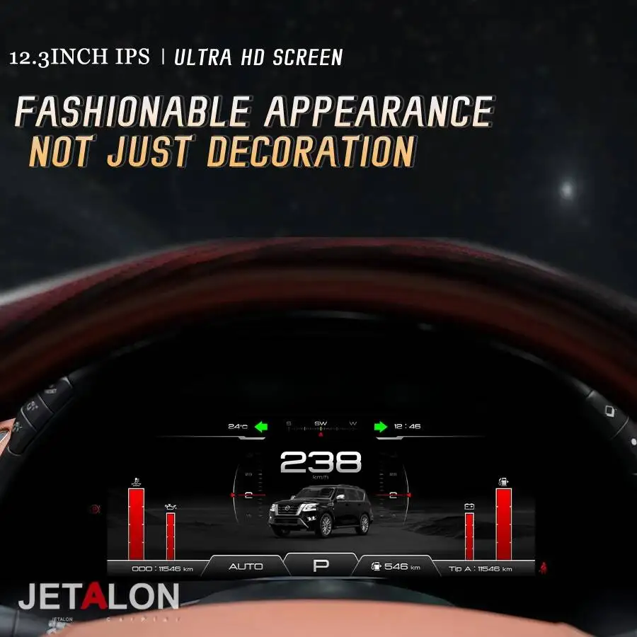 

12.3" For Nissan Patrol Y62 2015-2021 Speedometer Head Unit Virtual Cockpit Instrument Cluster Car LCD Digital Dashboard Linux