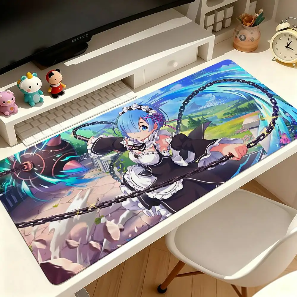 Kawaii R-Rem Classic Mouse Pad Computer Mat Deskpad Laptop Keyboard Mat Office Large Landscape Mousepad