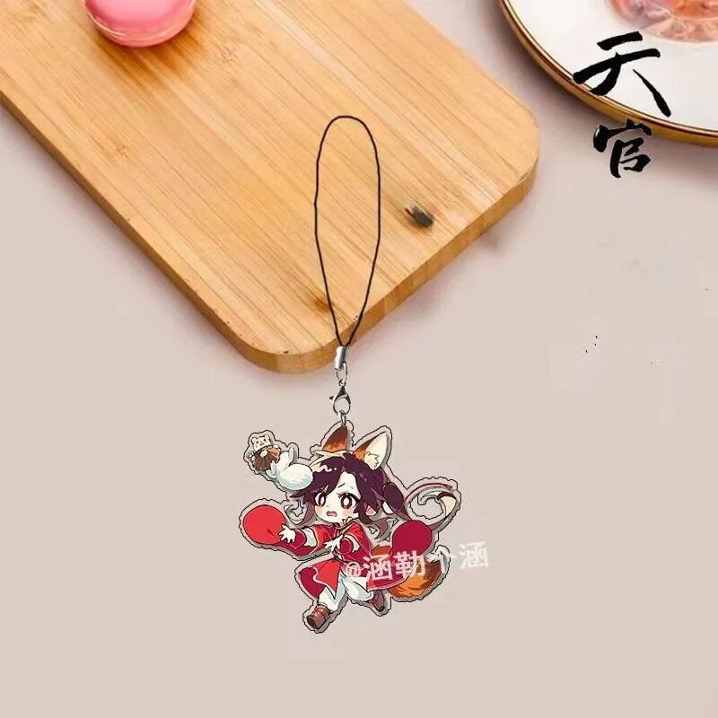 Anime Mo Dao Zu Shi Tian Guan Ci Fu Cute Keychain Hua Cheng Xie Lian Cosplay Phone Chain Bag Pendant Cartoon Toys Car Keyring