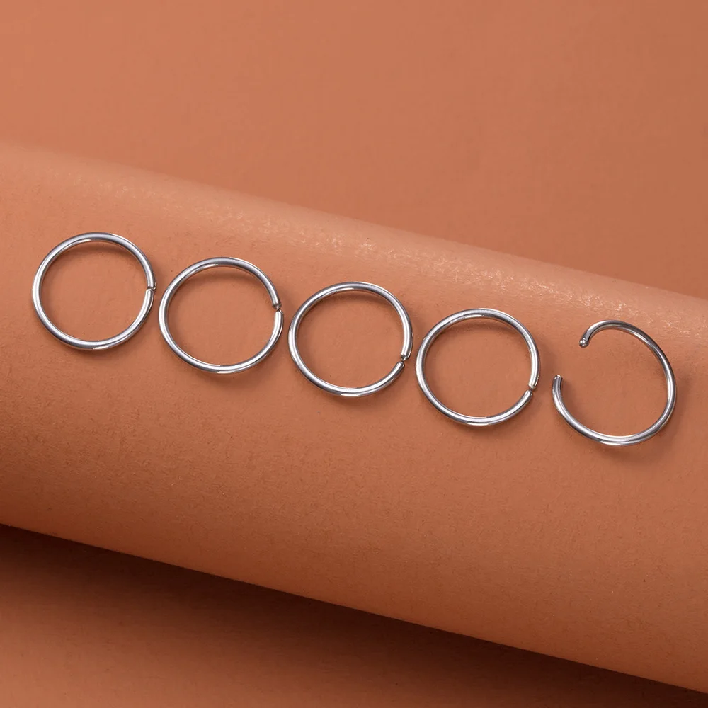 5 Stück Nasenringe für Frauen 20G Schraube Nasenstecker Herz Mond Stern Kugel Edelstahl Nasenloch Piercing Septum Knorpel Schmuck – Detail 4