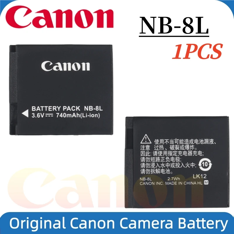 Original NB-8L NB 8L Battery For Canon PowerShot A3300 A3200 A3100 A3000 A2200 A1200 IS PC1589 PC1474 PC1585 PC1475 CCD Camera