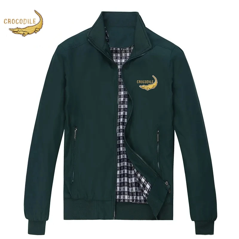 Men's High-quality Embroidered Brand Jacket, Autumn and Winter High-end Business Leisure Fashion Outdoor Sports Windproof Jacket