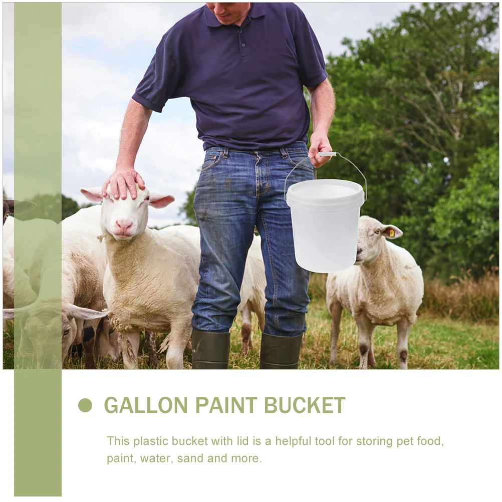 

1L Plastic Bucket with Handle 5pcs Portable Water Storage Bucket Small Wash Bucket for Farm Beach Travel Use