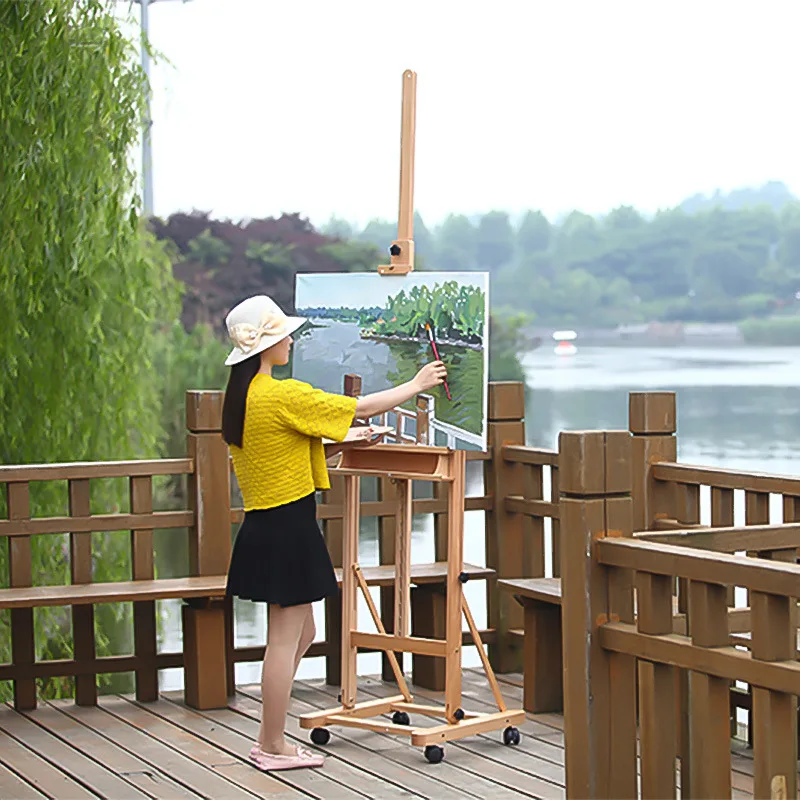 Floor easel Universal wheel Double rocker Balanced dual easel