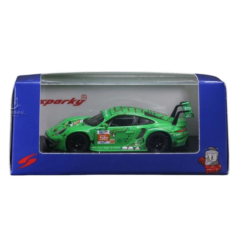 Spark Porsche 911 RSR-19 #56 Tyrannosaurus Rex #86 2023 Le Mans Racing 1:64 Diecast alloy model Collection Presents for children