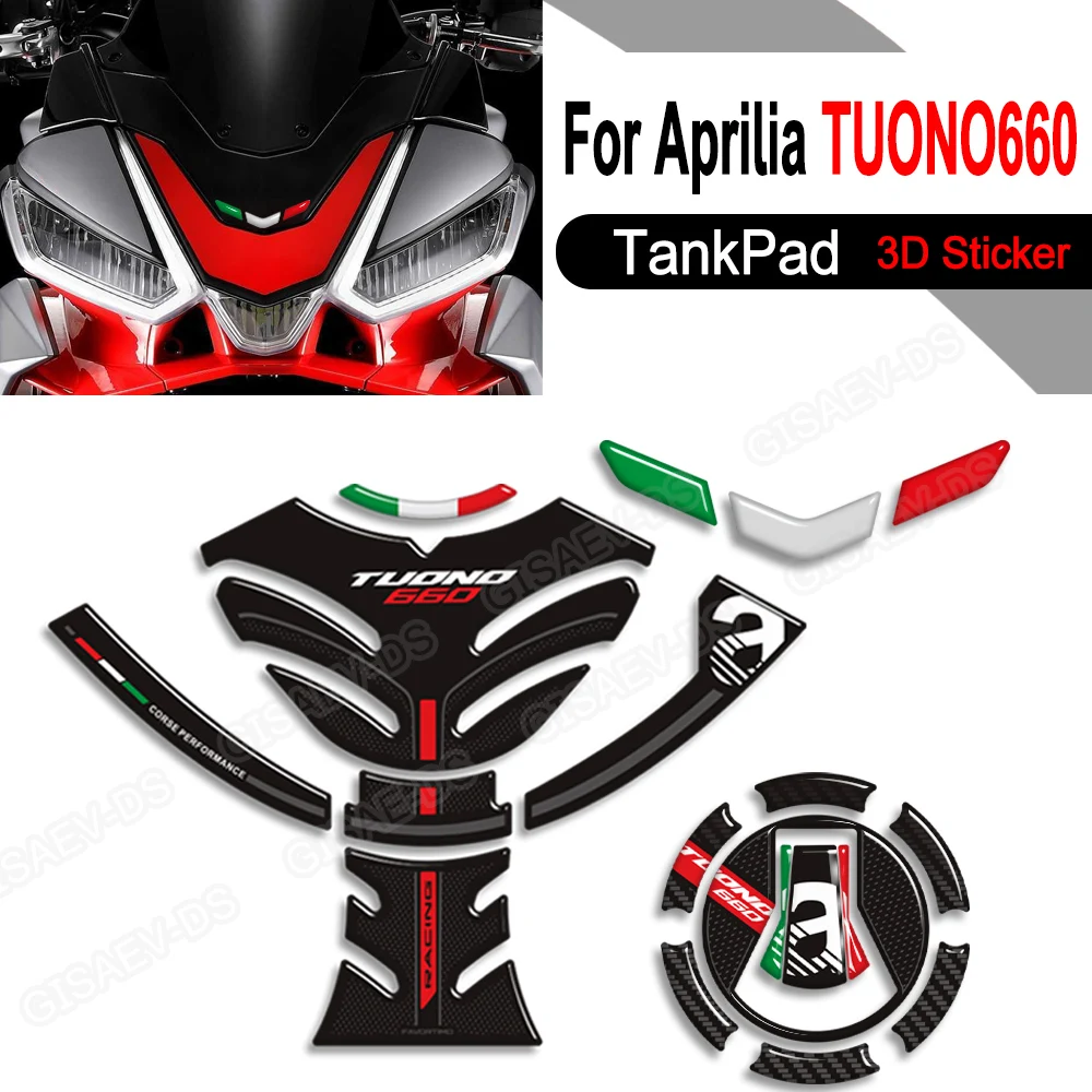 

3D Resin Motorcycle Front Fairing Decals Italy Flag Arrow Sticker Emblem Tank Pad Sticker For Aprilia TUONO660 TUONO 660 Factory