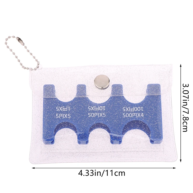 PVC Portable Transparent Travel Coin Wallets For Unisex Clip Money Pouch Japanese Style Multi-position Coin Purse Coin Dispenser