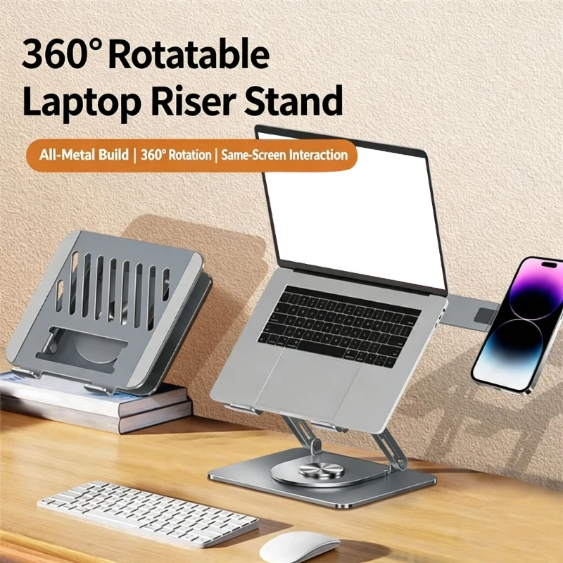 Notebook Stand with Phone Holder, Height and Lift for 11-17.3in Computers on Daily Study Desks 896C