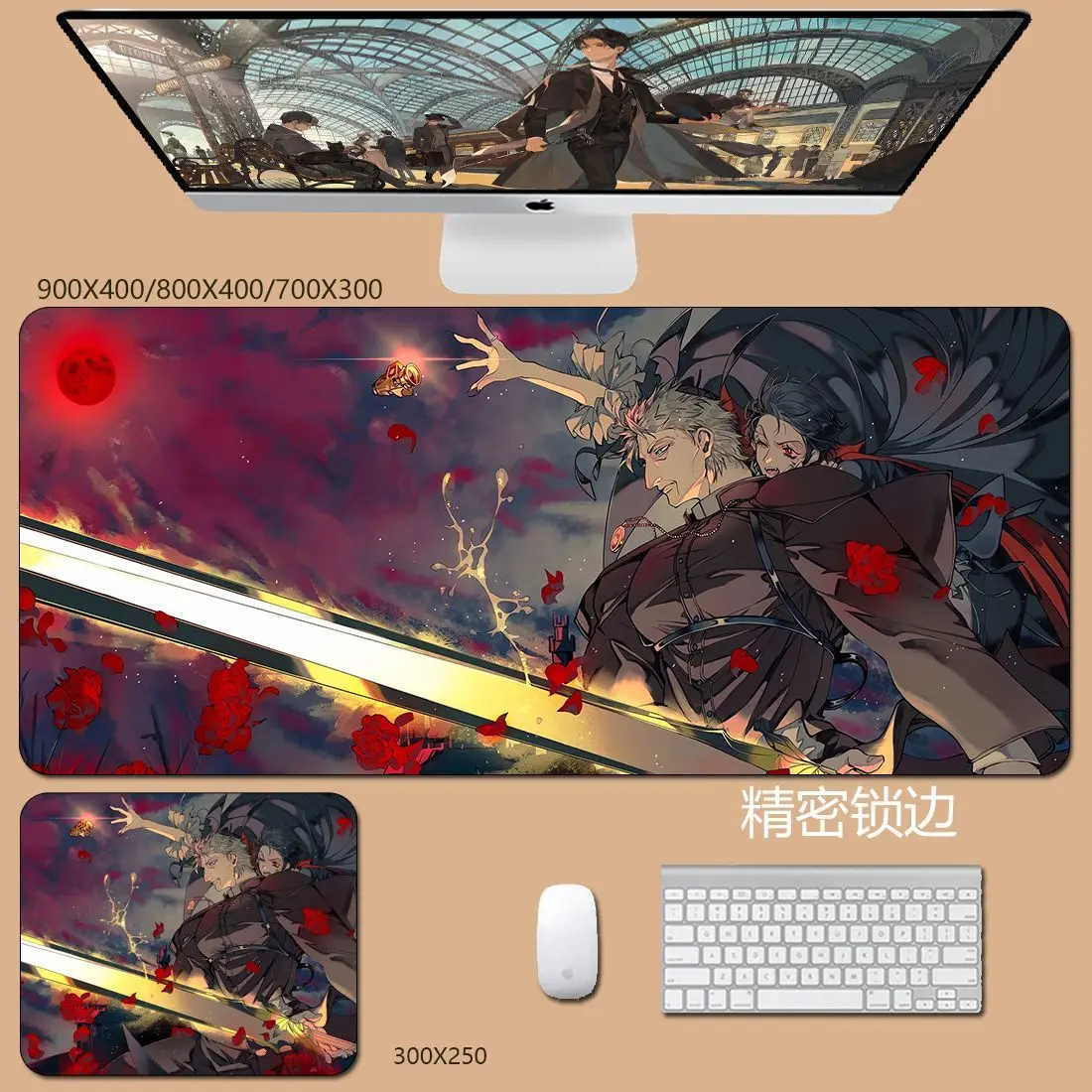 Chinese Novel  Lord of the Mysteries Mousepad Keyboard Mouse Set Notebook Desk Protector Big Table Mat Place Pad Textile