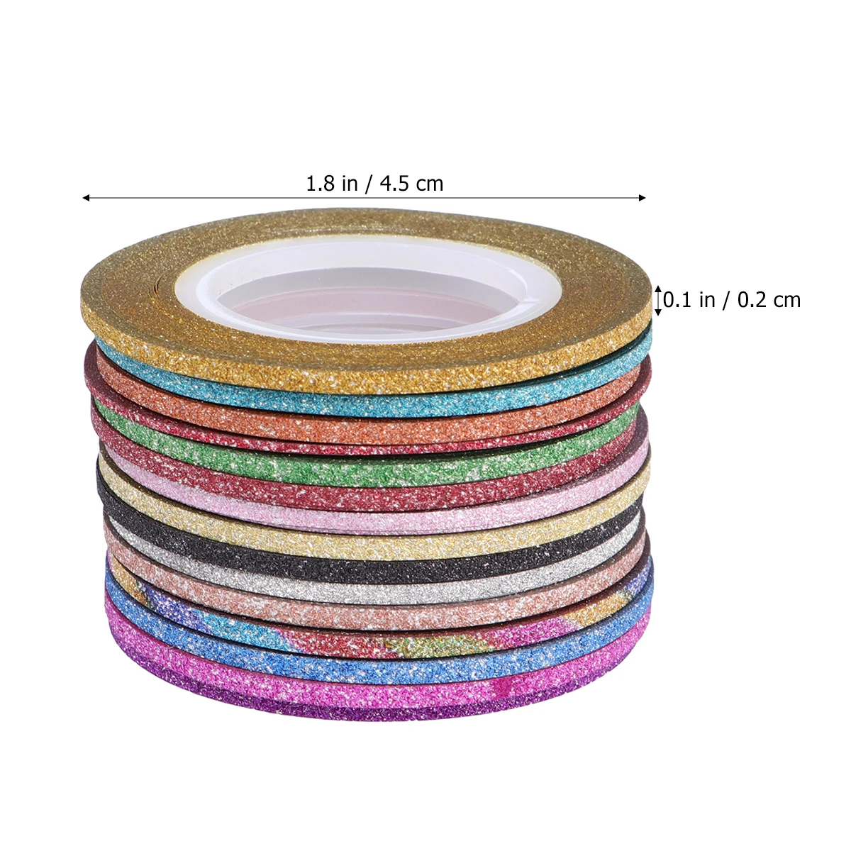 

Shiny Art Line Tape Set 2Mm Sticker Decals Decoration Manicure Diy Tool For Women Multi Color Sparkle Nail Tapes Self