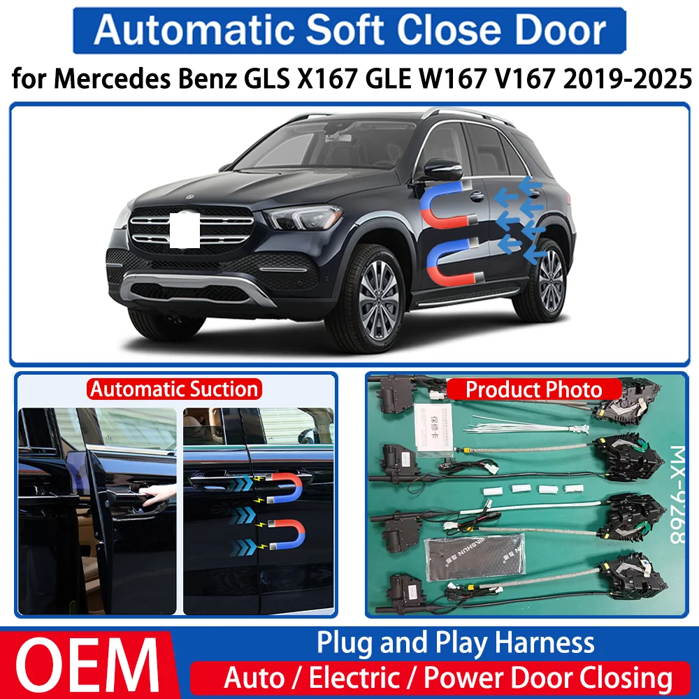 

for Mercedes Benz GLS X167 GLE W167 V167 2019-2025 Car Automatic Soft Close Door Electric Suction Kit Auto Power Closing System