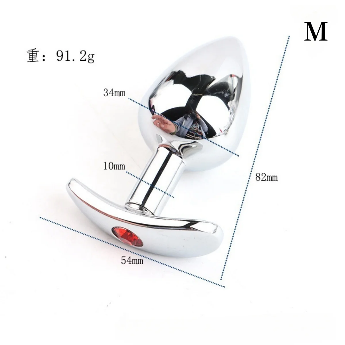 crescent metal anchor base male and female anal plug couple sex toys stainless steel adult butt plug masturbator anal trainer - view 4