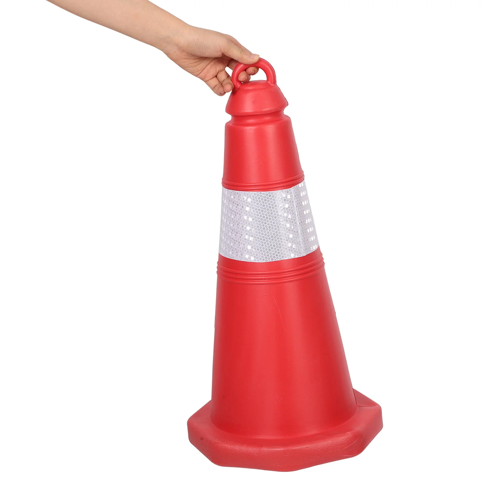 مخاريط المرور المطاطية حواجز السلامة العاكسة لبناء الطرق الخارجية ومخاريط التدريب على الممر #4