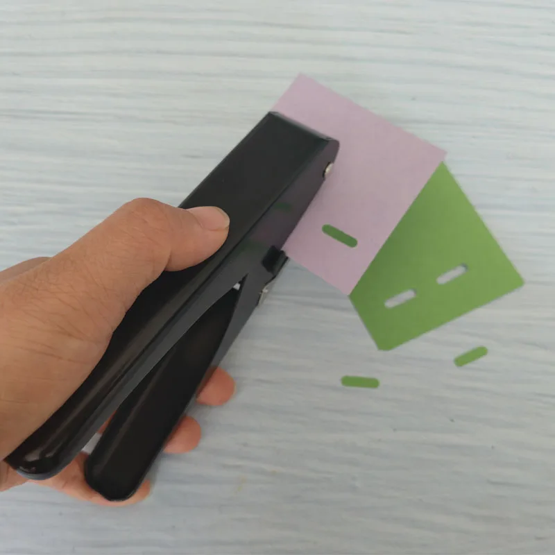 4*15mm Oval Hole Punch New Premium Metal Slot Single Punching Tool High Quality Durable Ellipse Paper Cutter Card Puncher