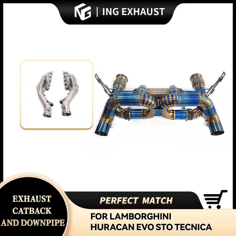 

for Lamborghini Huracan EVO Titanium Alloy catback+manifold Valve Exhaust Original Model Loud Sound Direct Fit