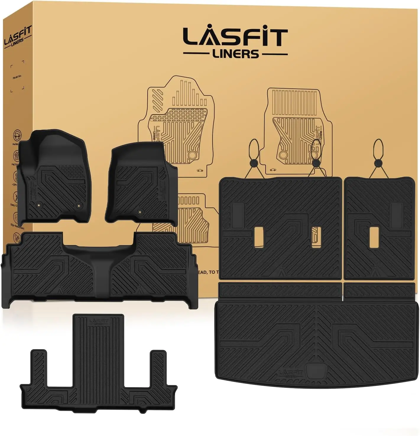 

Custom Fit Floor Mats & Cargo Liner for Chevy Tahoe/GMC Yukon/Cadillac Escalade 2021-2026 7-Seat Only