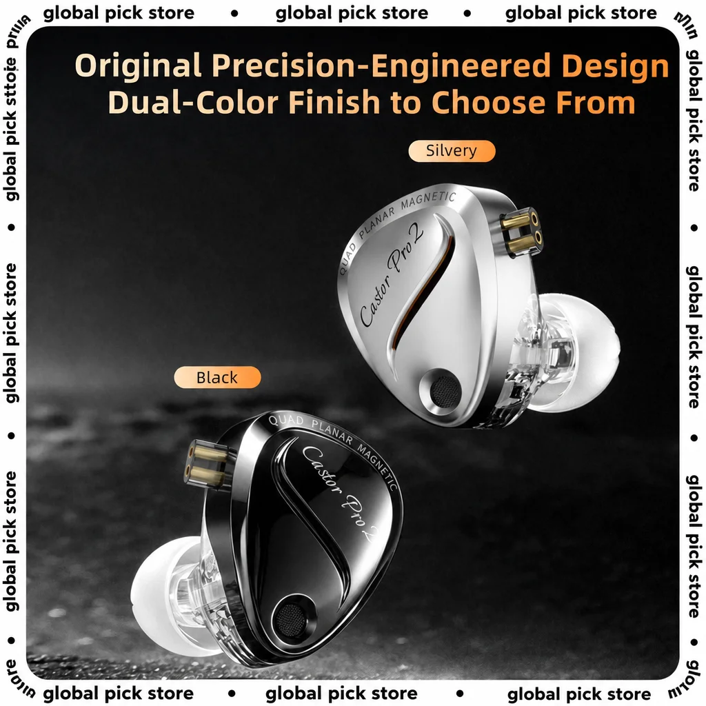 KZ Castor Pro 2 Wired IEM Earphone 10mm Planar Dynamic Driver Tunable HiFi In Ear Monitor HM Tuning With Wired Headset For Music
