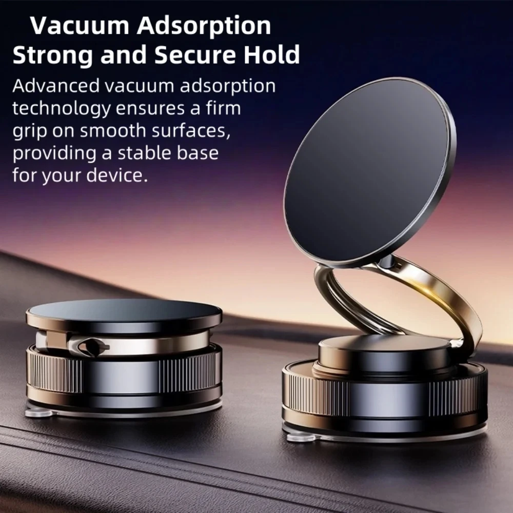 

Strong Magnetic Phone Holder Foldable Design 360° Adjustable Vacuum Car Mount For Car Desk Bathroom Magnetic Bracke