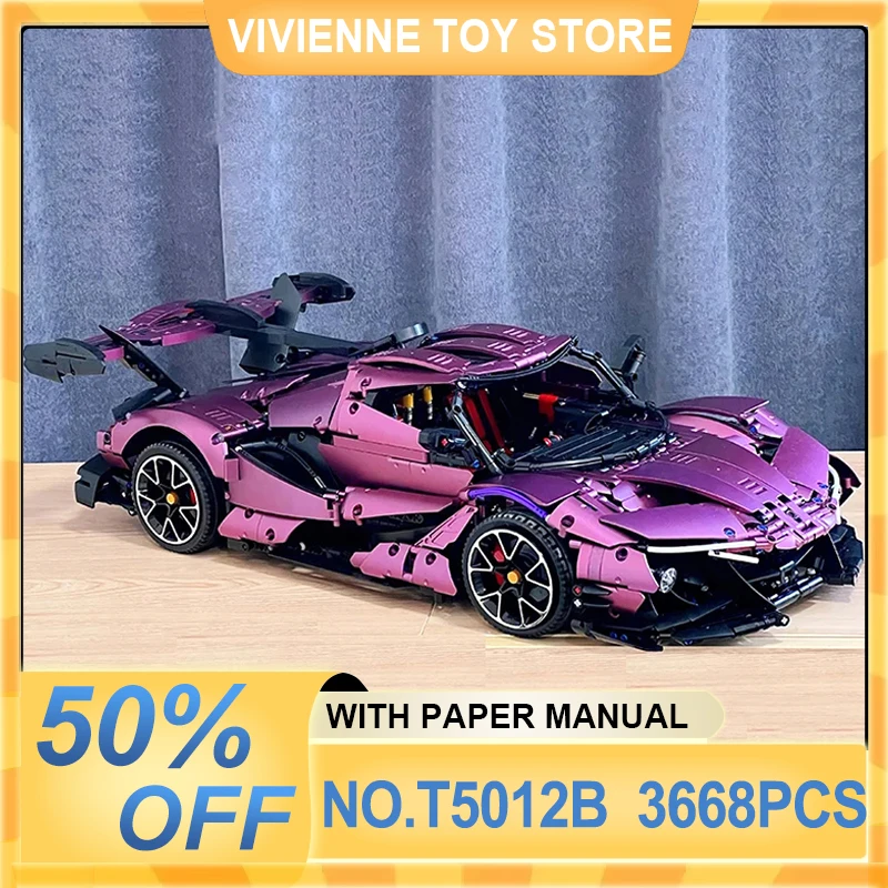 TGL T5012 MOC Technical Super Sports Car Apolloed IE RC Hypercar Model Building Blocks Brick Puzzle Toy Christmas Gift For Kids