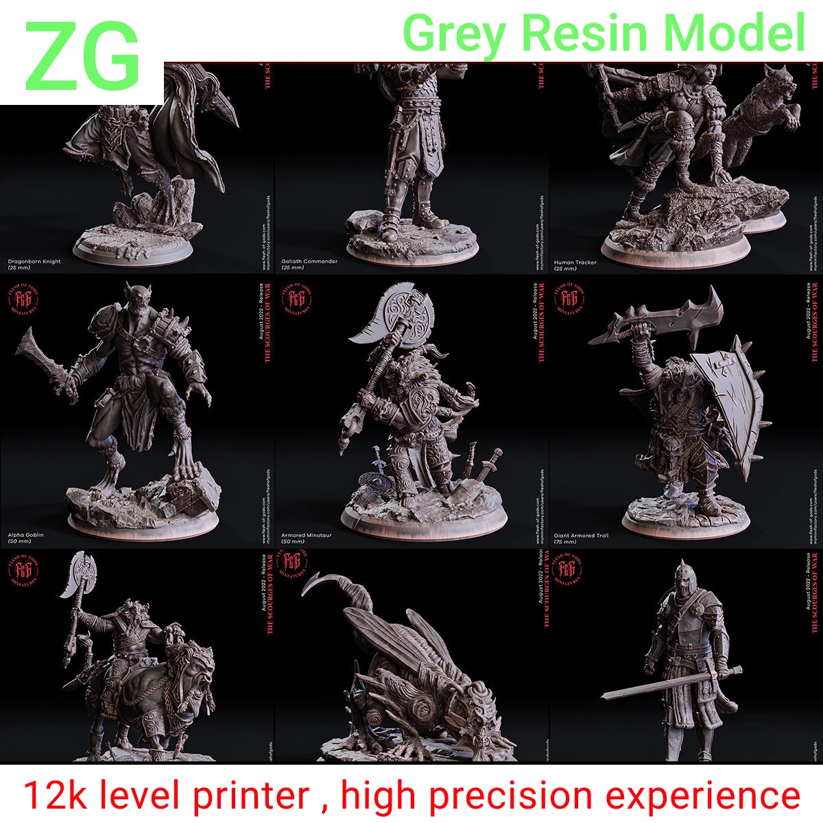 【 Disaster of War 】 Big goblin Tauren siege scene DND chess pieces running team