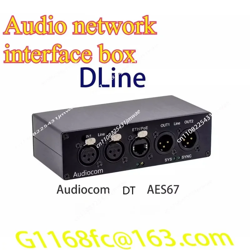 Professional AES67 Audio over IP Converter, 128CH Low Latency, Dante/RAVENNA Compatible, PoE+ Network Audio Interface